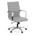 Officesource Tre Lite Collection Executive Mid Back Chair with Chrome Frame 60821AGR